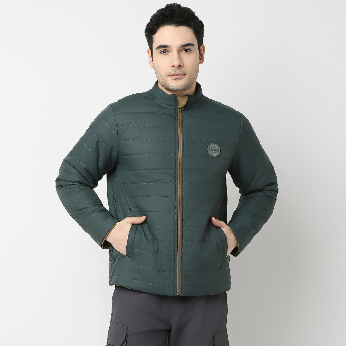 Regular Fit Solid Jacket