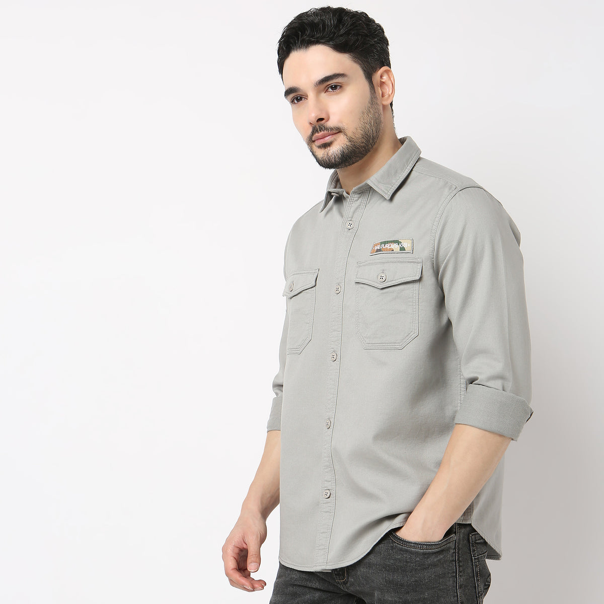 Regular Fit Solid Shirt