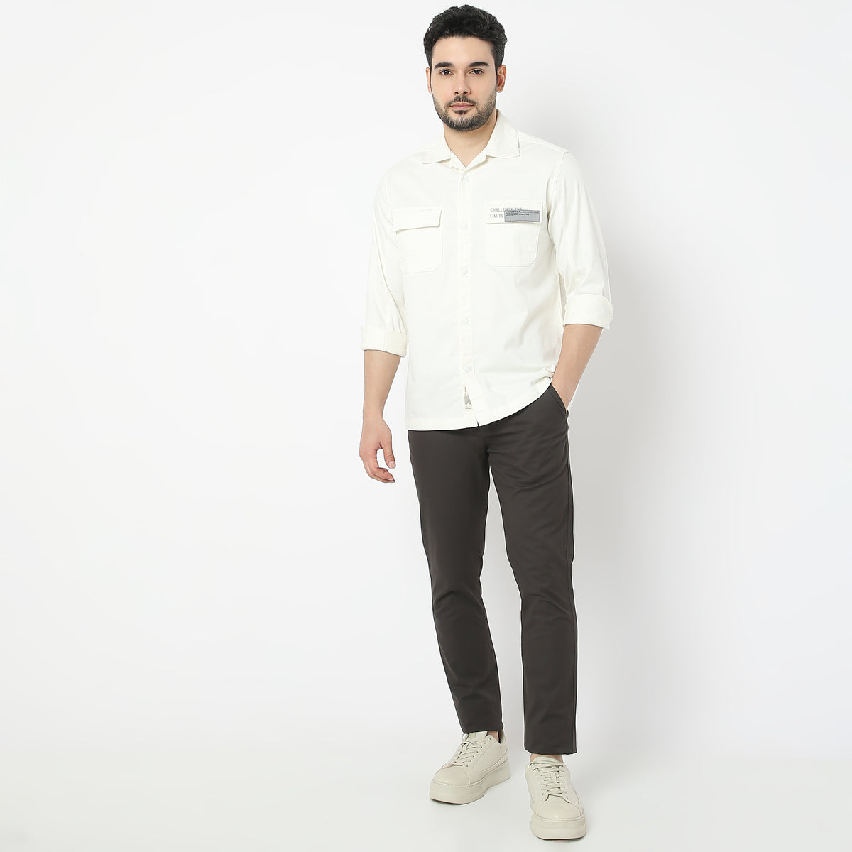 Regular Fit Solid Shirt