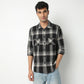 Regular Fit Checkered Shirt Collar Shirt