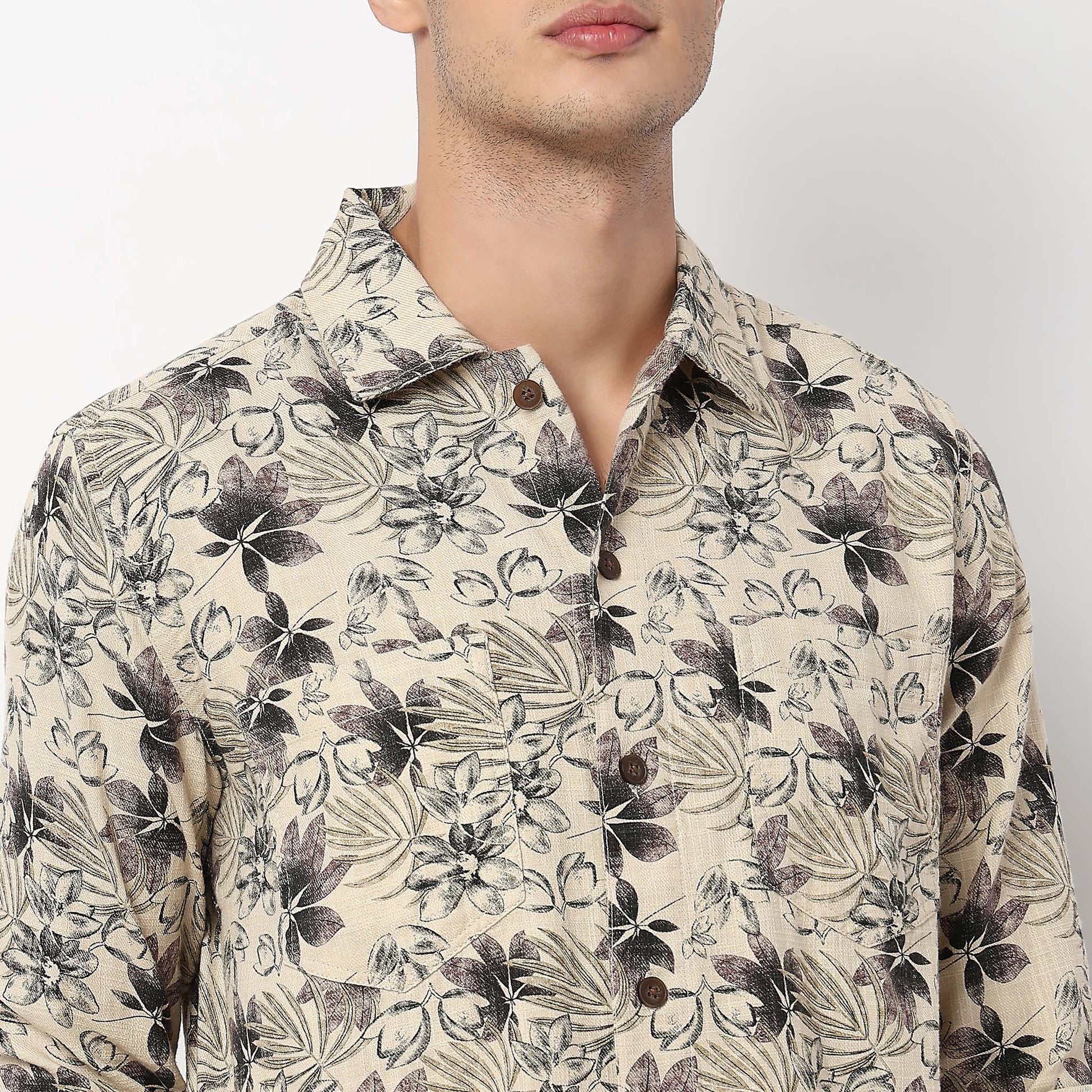 Printed Explorer Shacket Full Sleeve Shirt