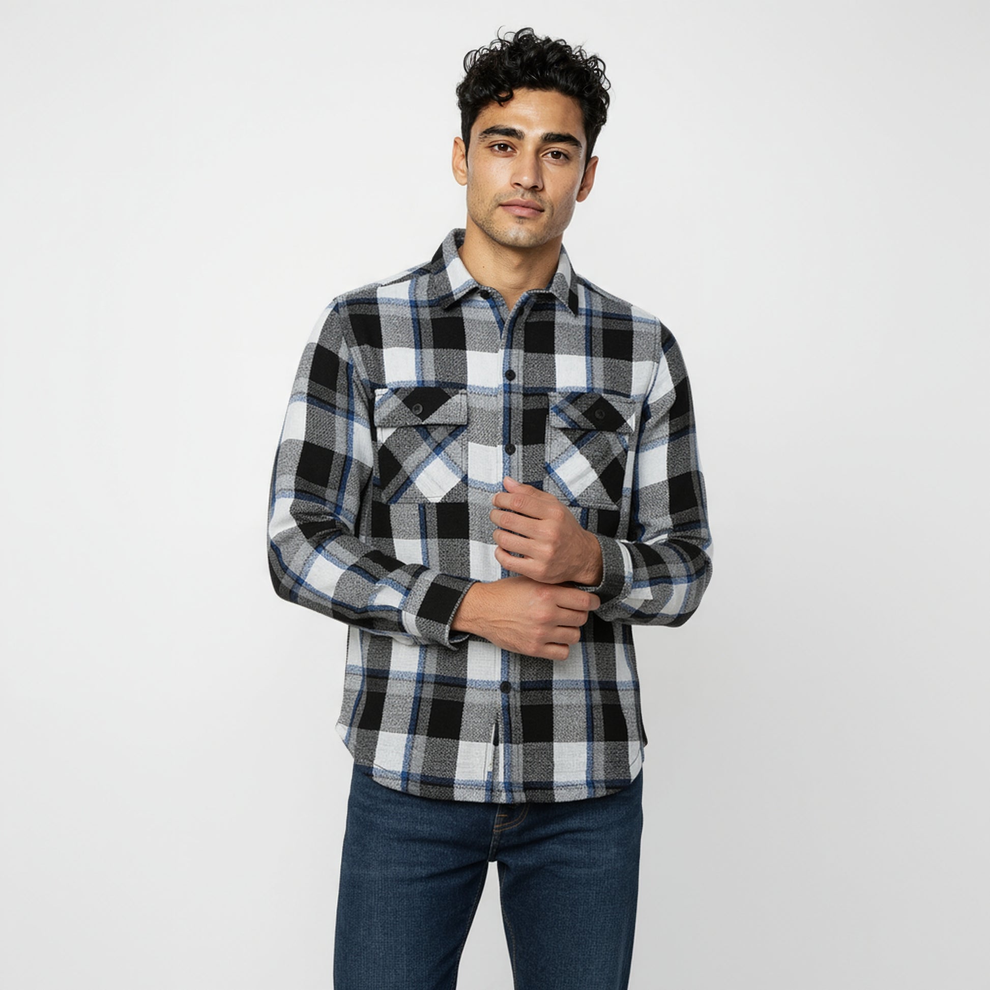Checkered Cotton Explorer Shacket Shirt