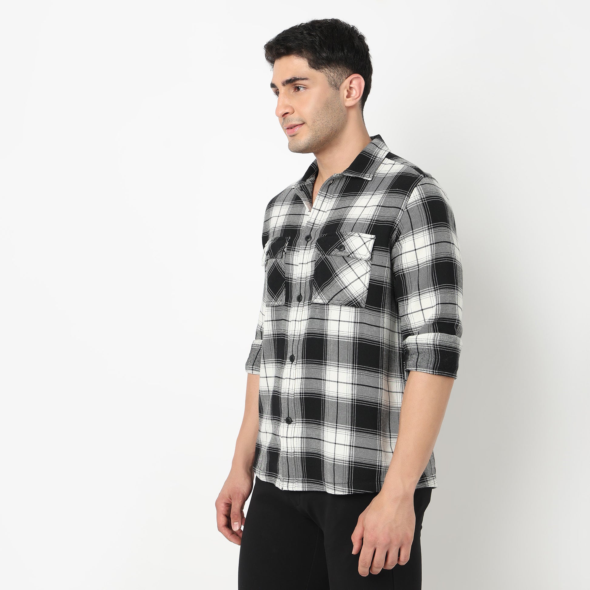 Oversize Checkered Explorer Shacket