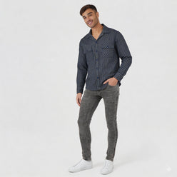 Cotton Striped Oversize  Shacket