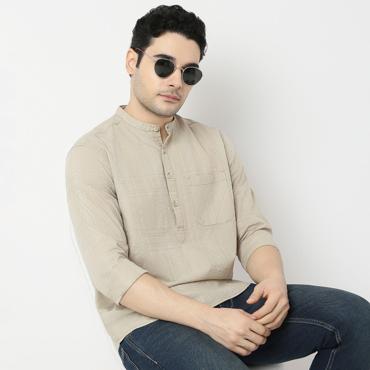 Regular Fit Solid Shirt