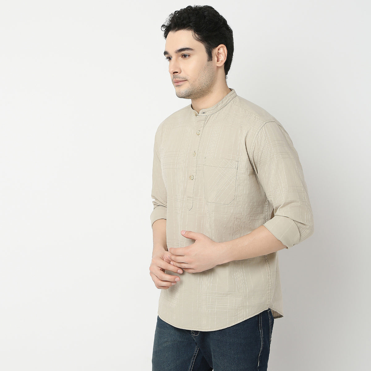 Regular Fit Solid Shirt