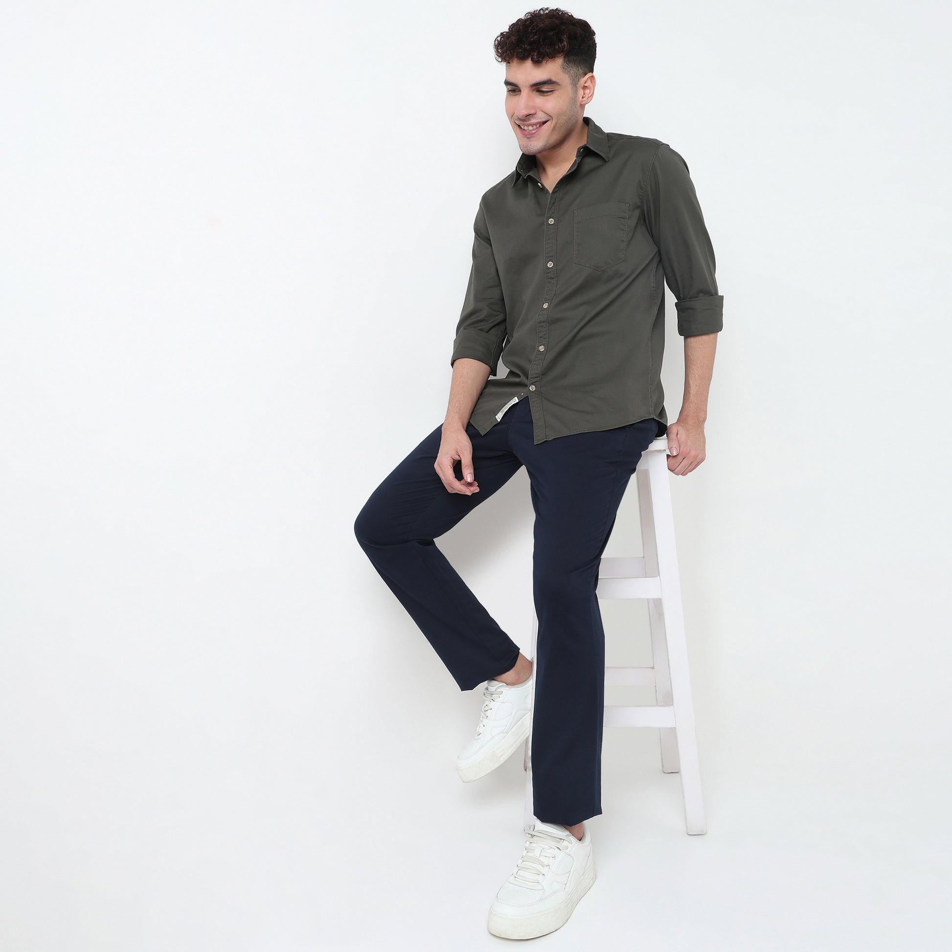 Slim Fit Solid Shirt