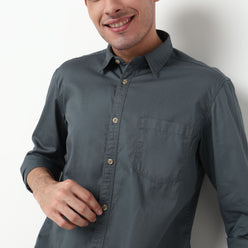 Slim Fit Solid Shirt