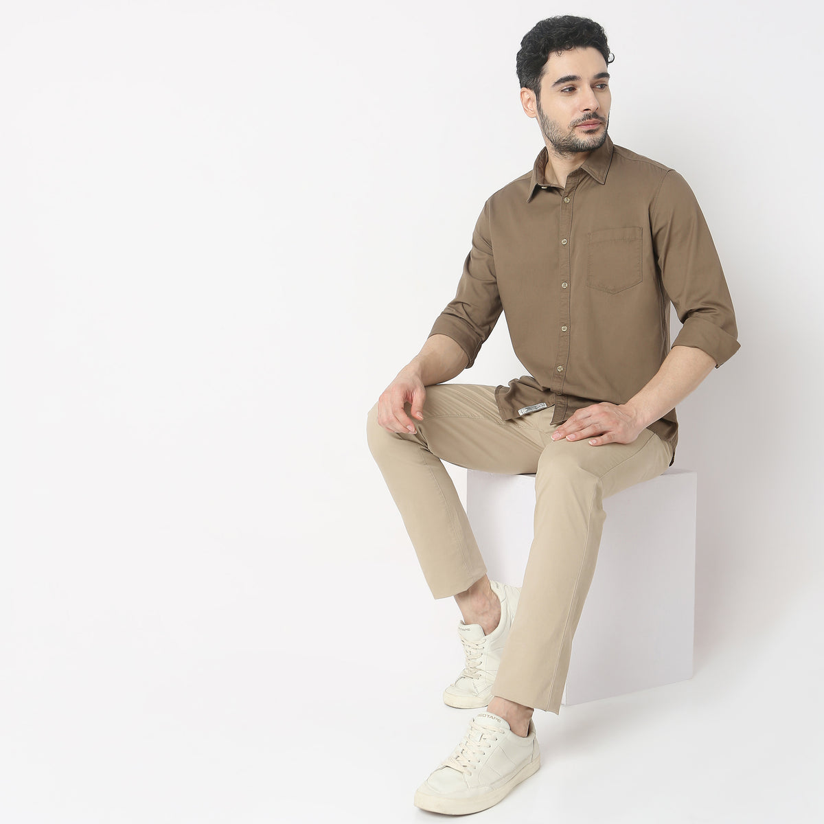 Slim Fit Solid Shirt