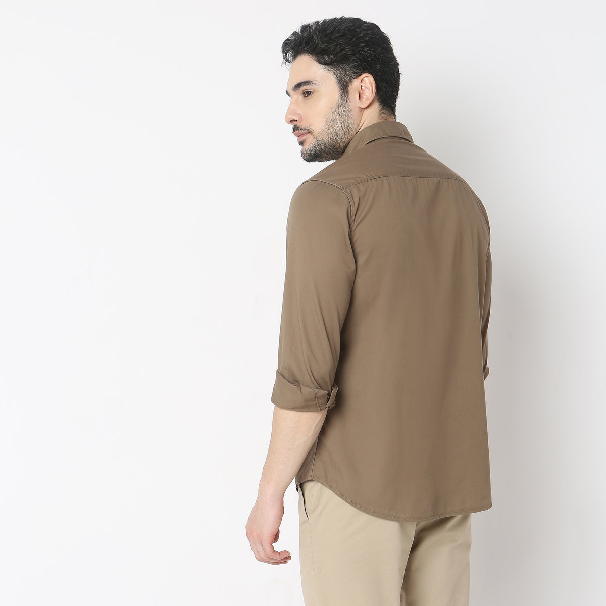 Slim Fit Solid Shirt