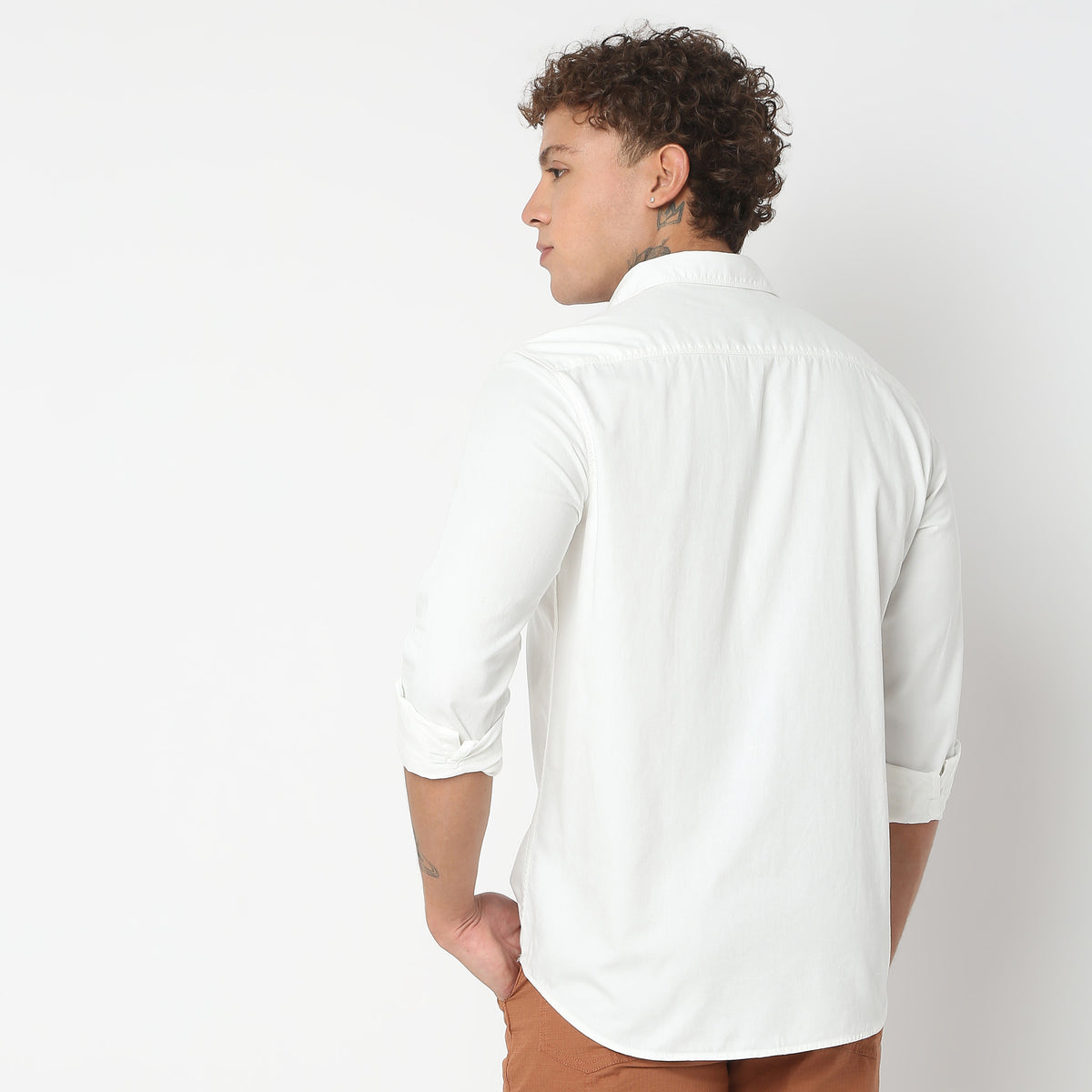 Slim Fit Solid Shirt