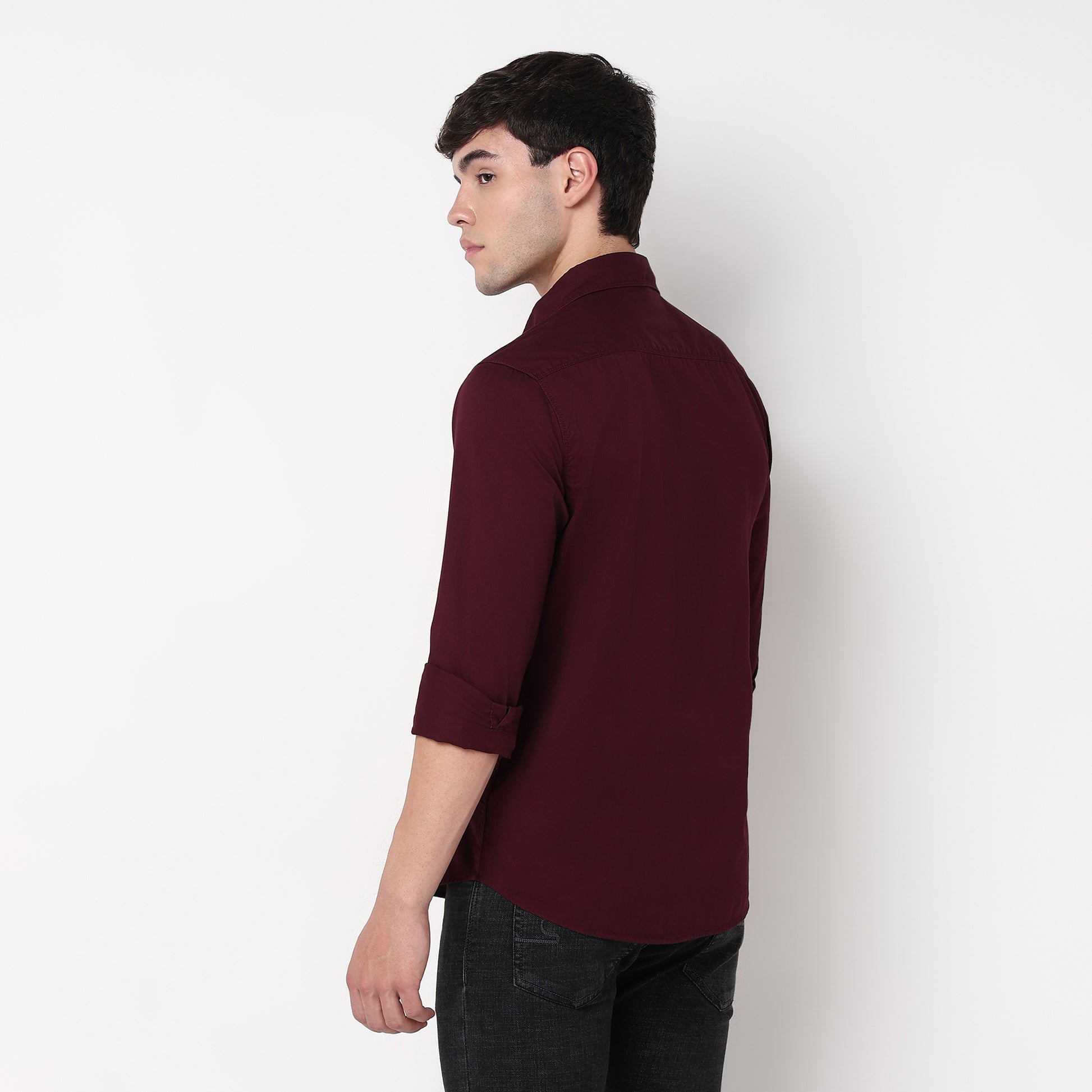 Slim Fit Solid Shirt