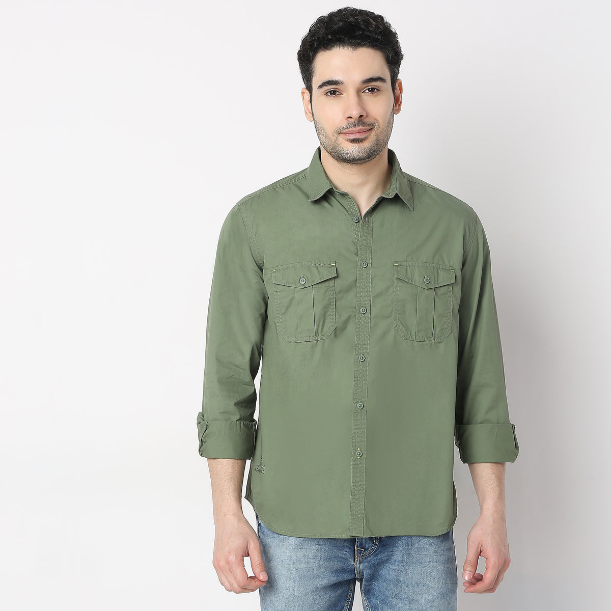 Slim Fit Solid Shirt