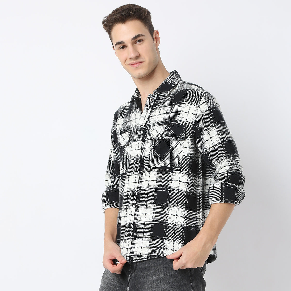 Regular Fit Checkered Expedition Casual Shirt