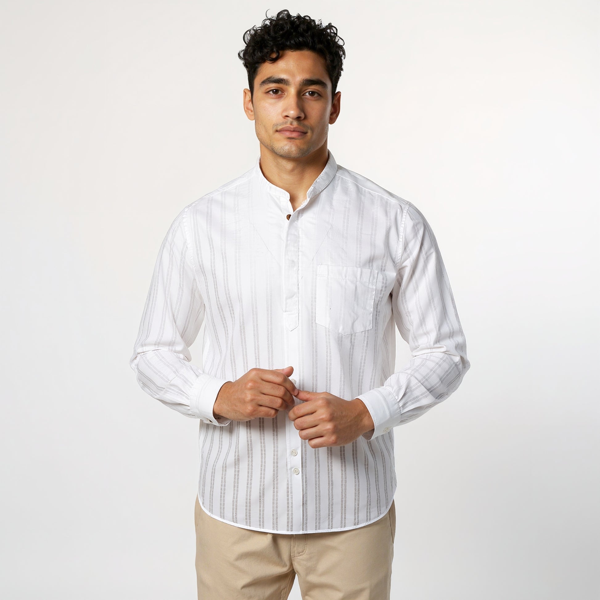 Cotton Striped Camper Shirt