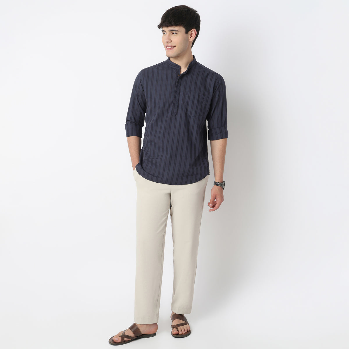 Cotton Striped Camper Shirt