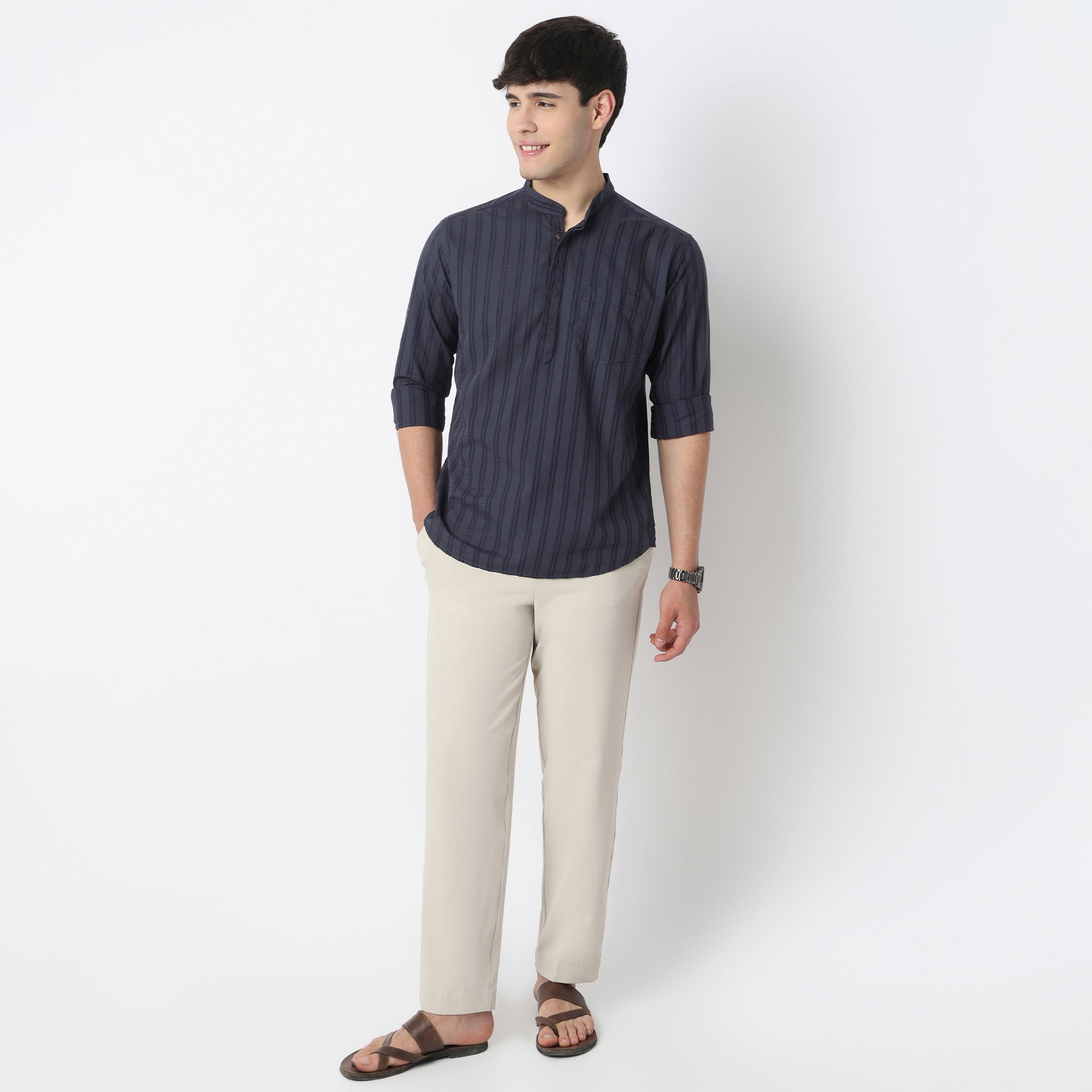 Cotton Striped Camper Shirt