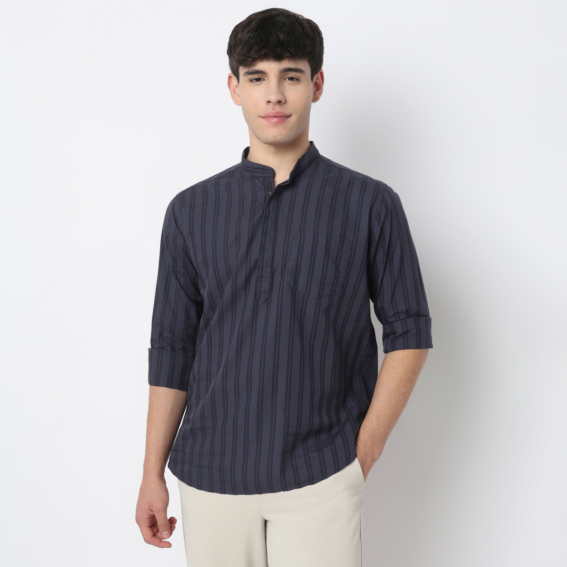 Cotton Striped Camper Shirt