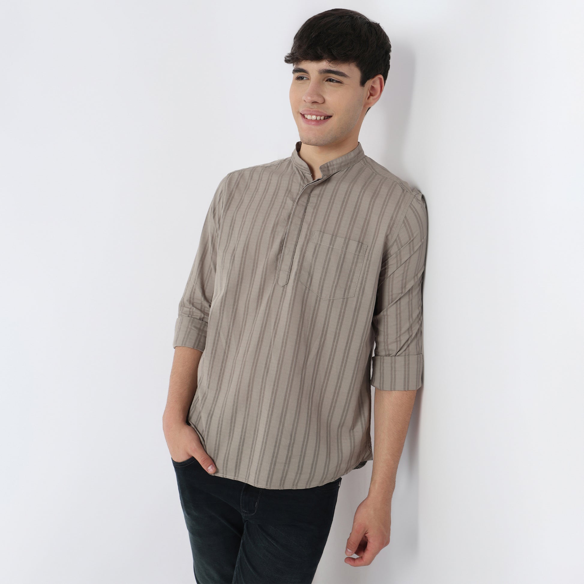 Cotton Striped Camper Shirt