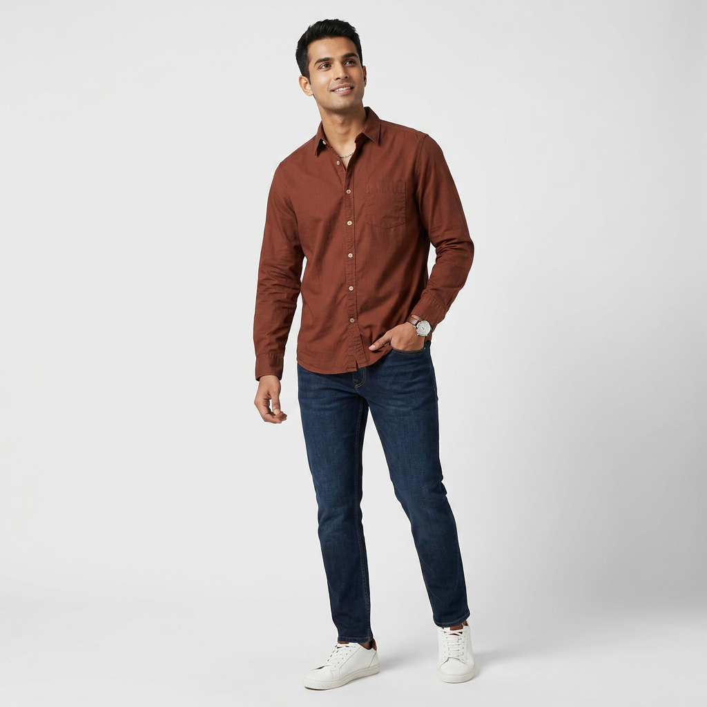 Cotton Solid High Rider Shirt