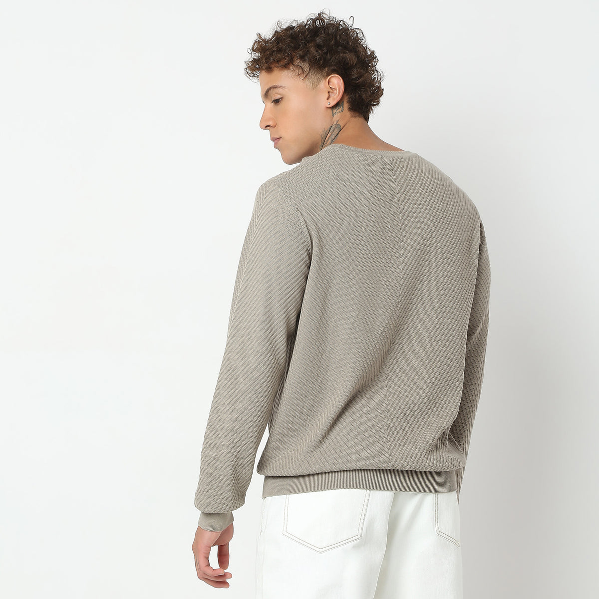 Regular Fit Structured Sweater