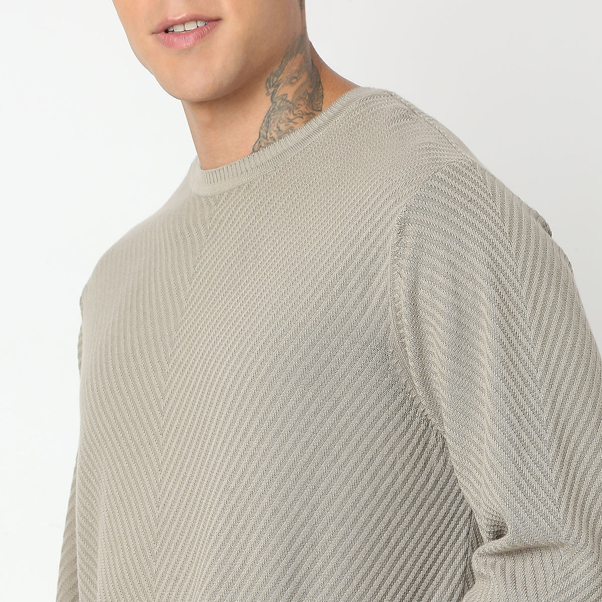 Regular Fit Structured Sweater