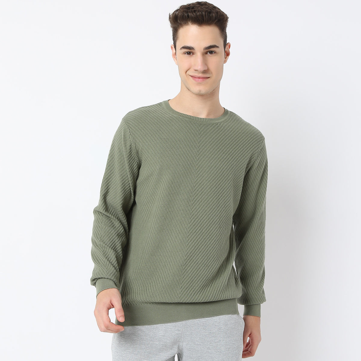 Regular Fit Structured Sweater