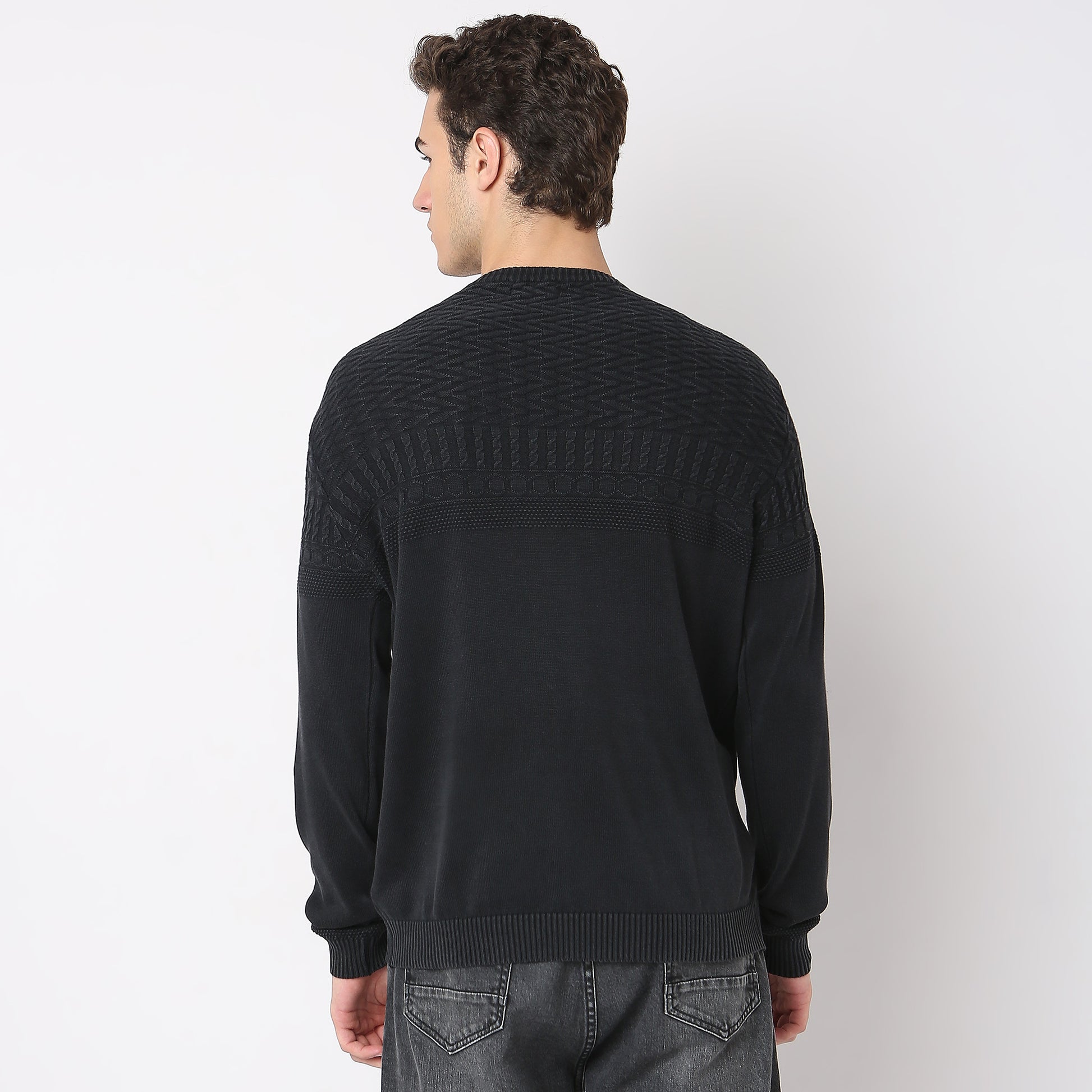 Regular Fit Structured Sweater