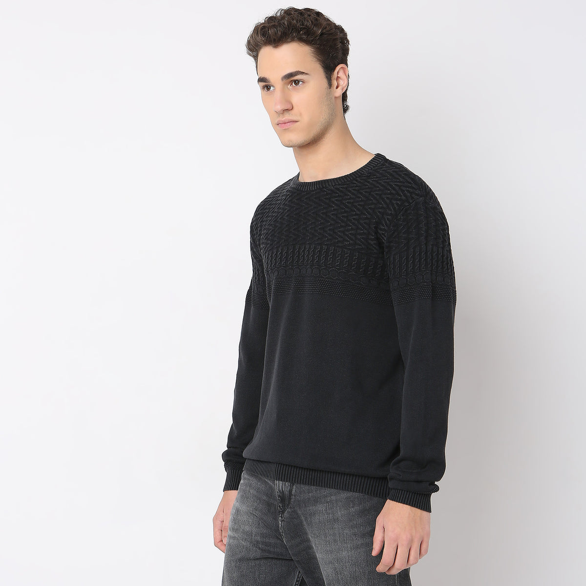 Regular Fit Structured Sweater