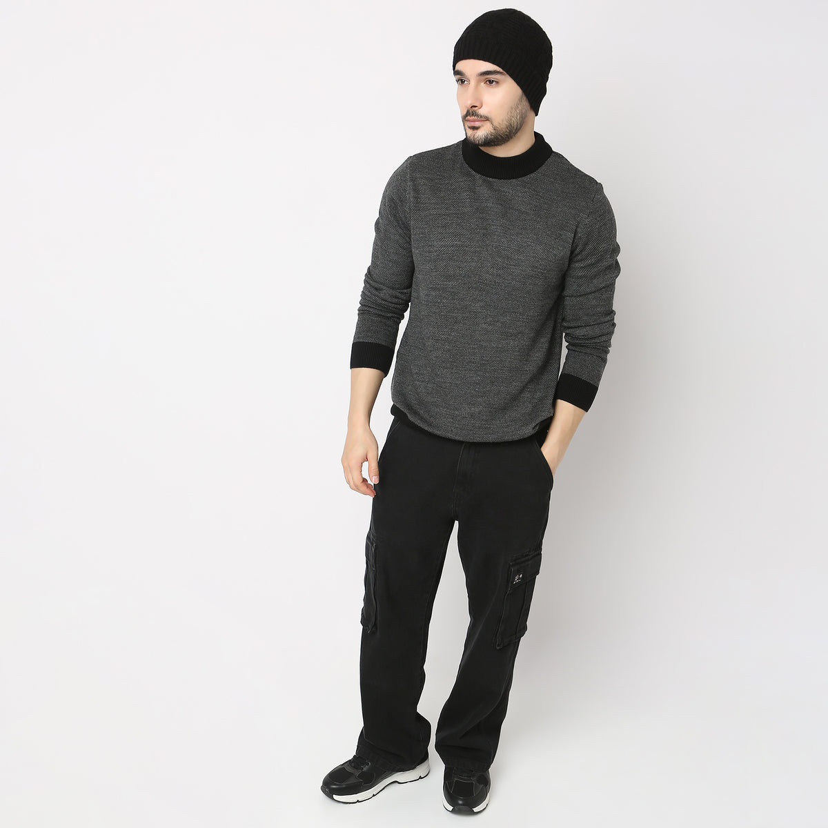 Regular Fit Solid Sweater