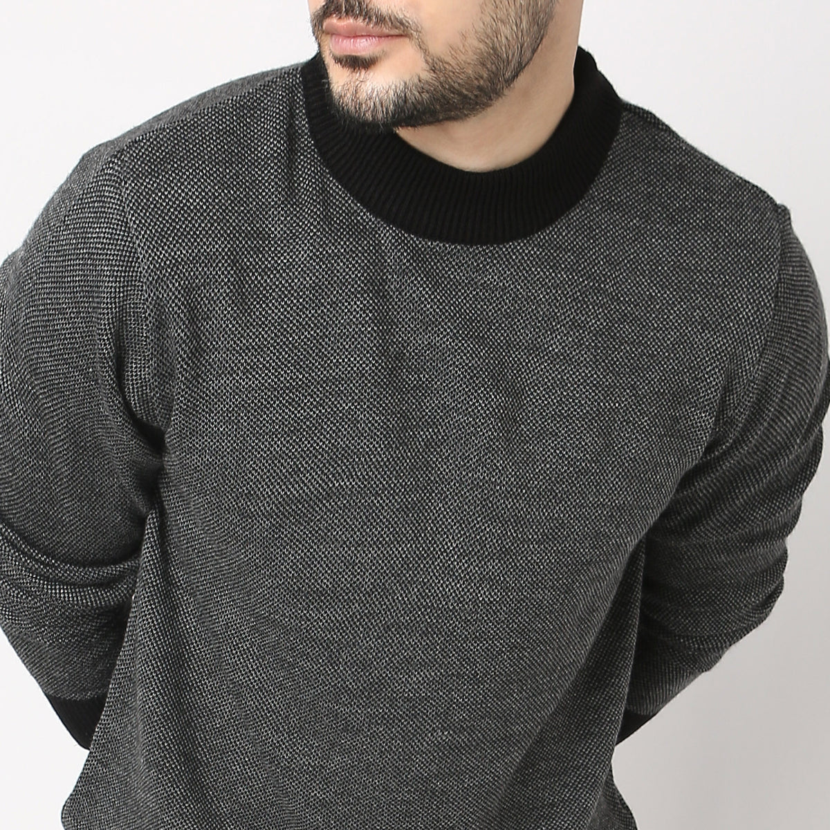 Regular Fit Solid Sweater