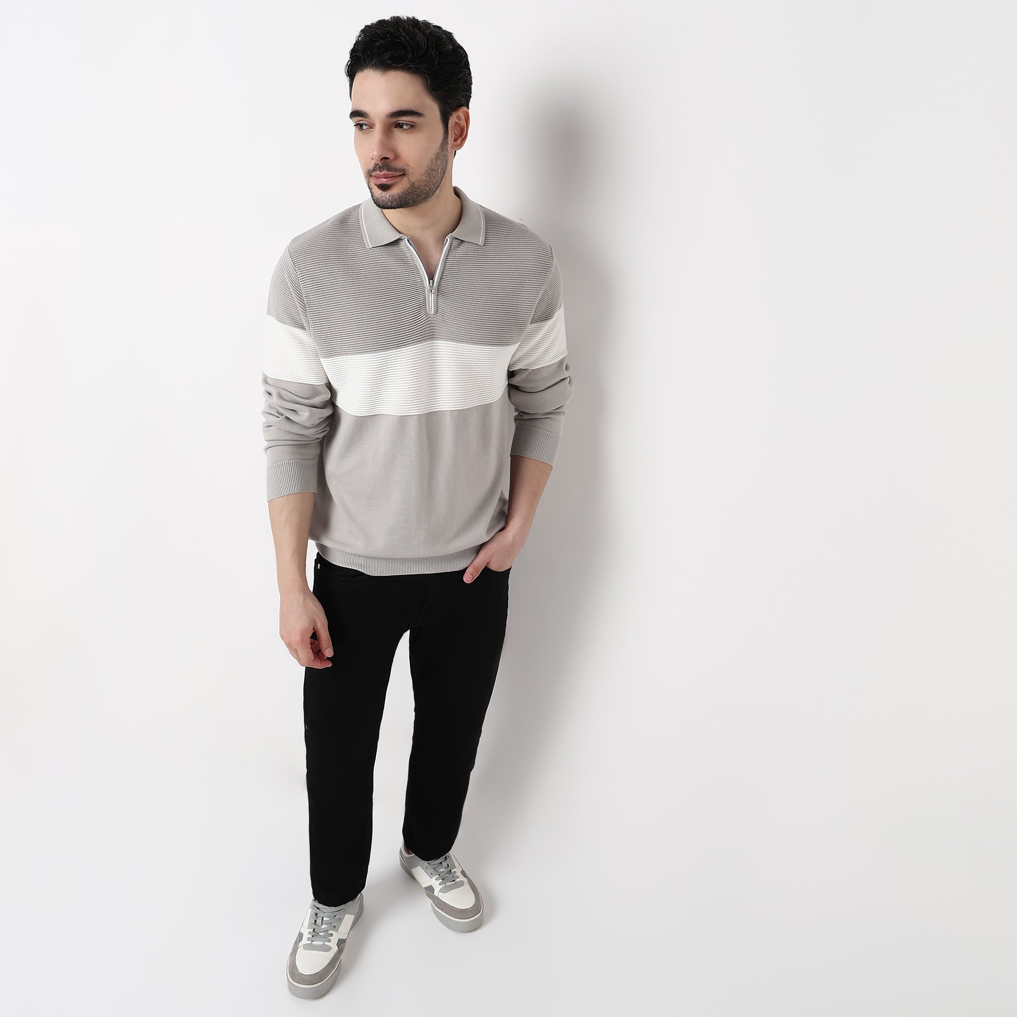 Oversize Winter Edit Striped Sweater