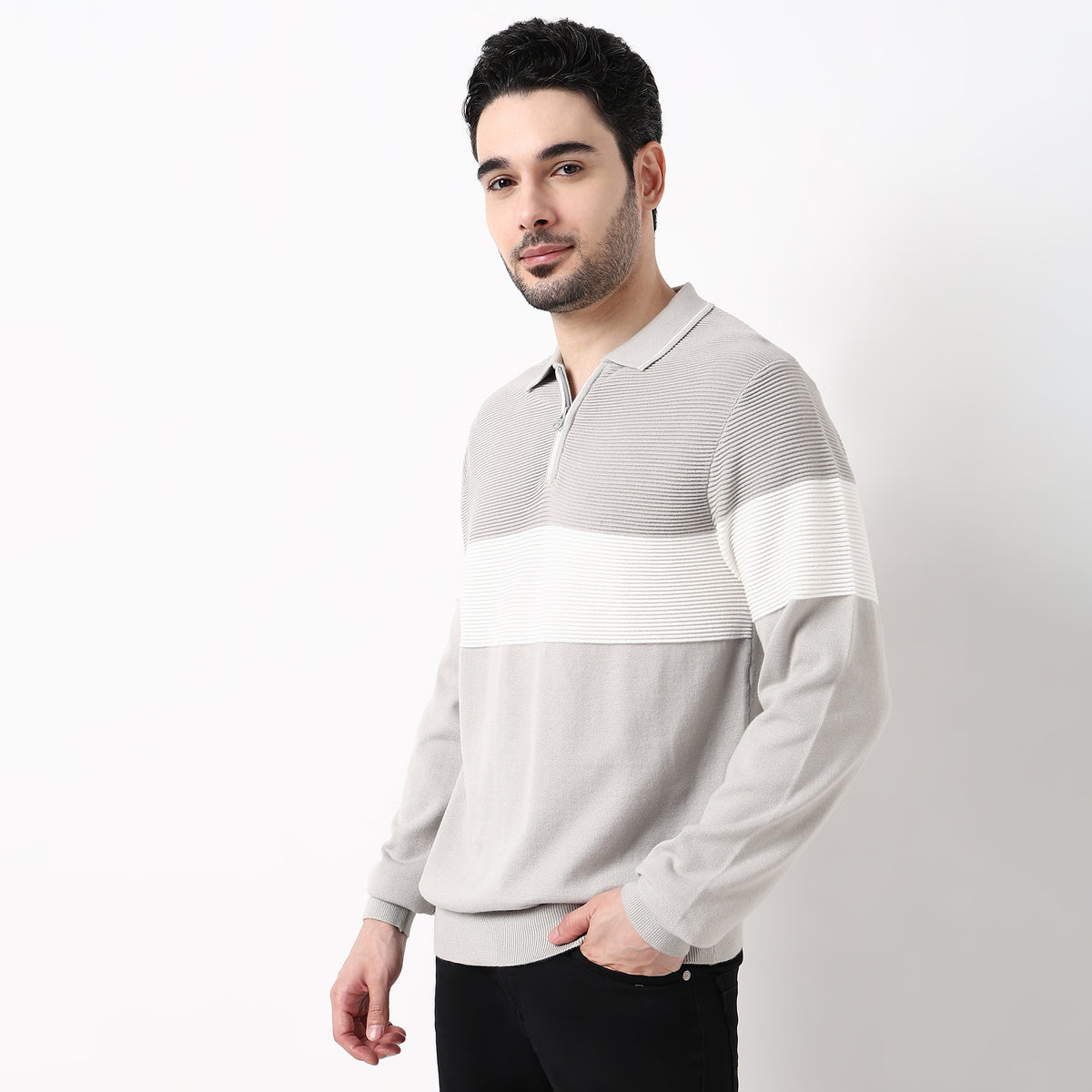 Oversize Winter Edit Striped Sweater