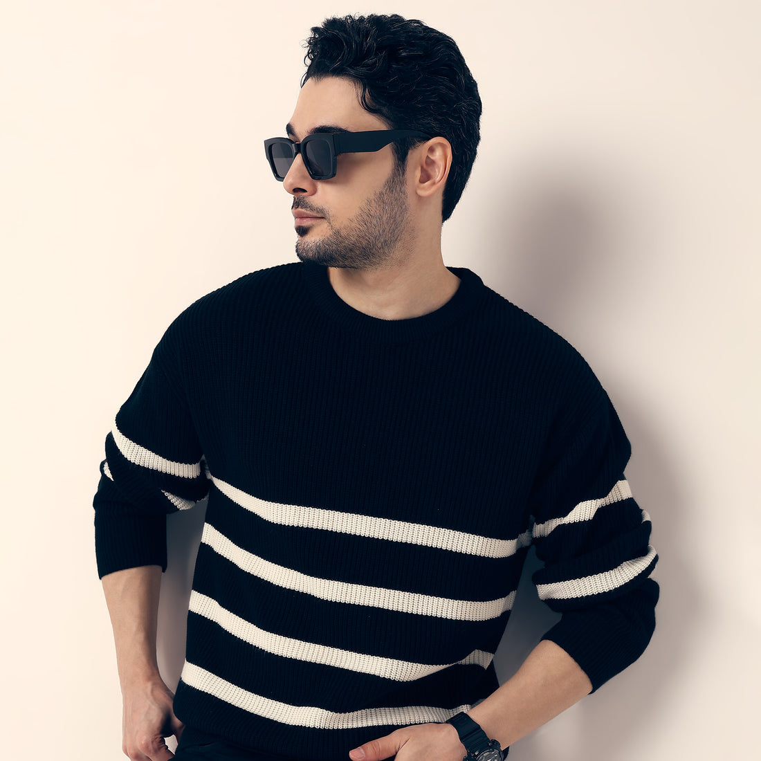Oversize Winter Edit Striped Sweater