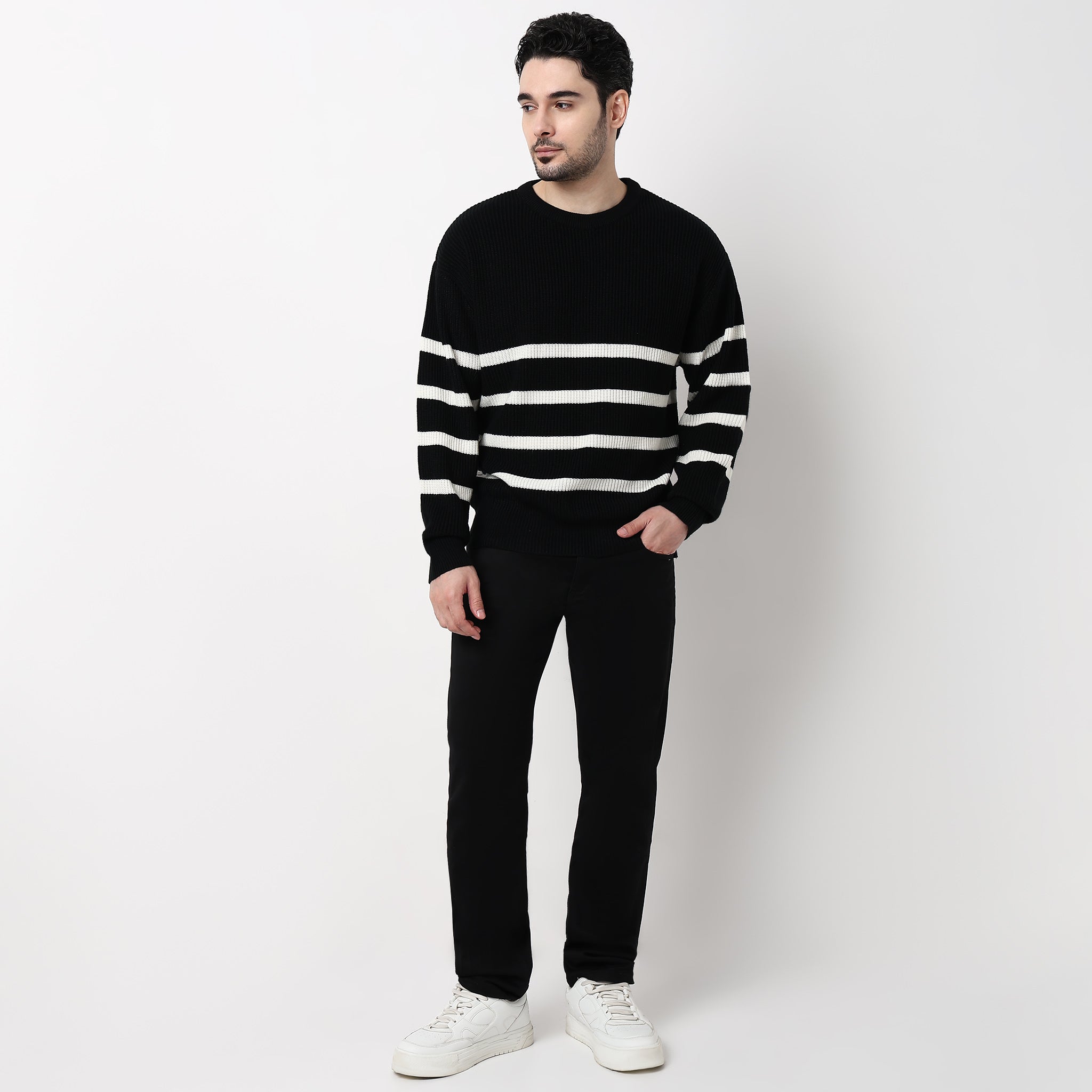 Oversize Winter Edit Striped Sweater