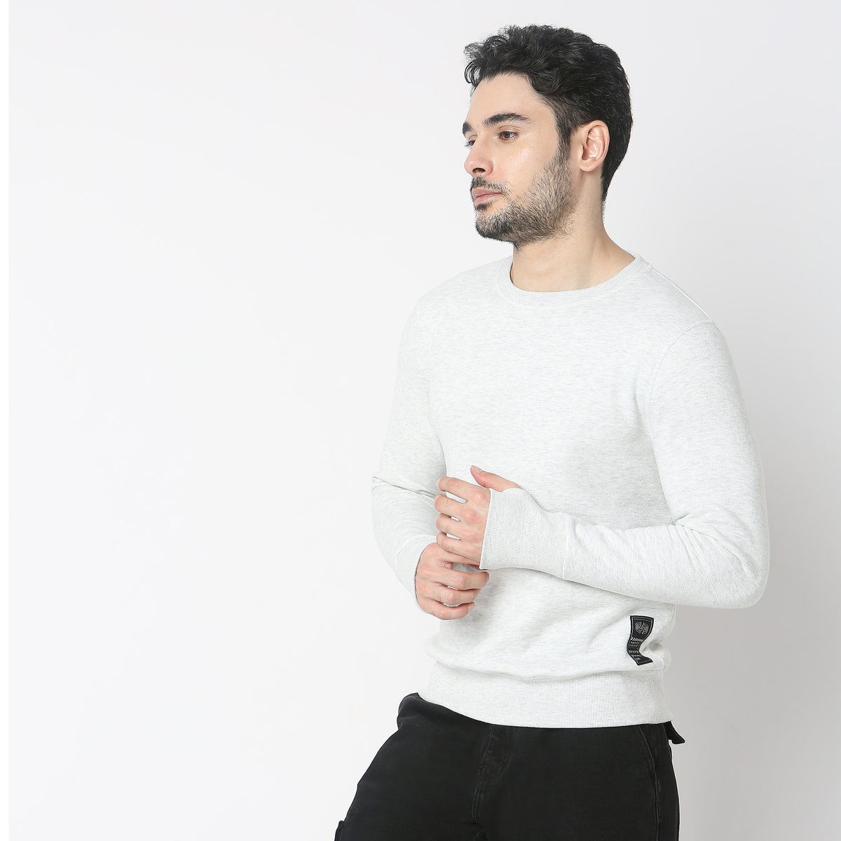 Regular Fit Solid Sweat Tees