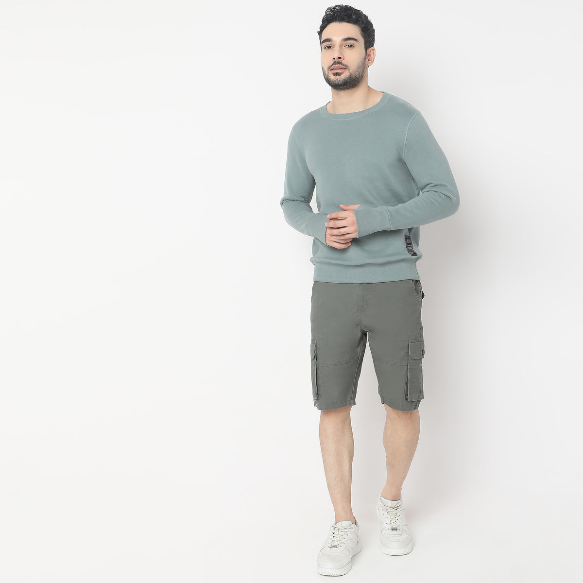 Regular Fit Solid Sweat Tees