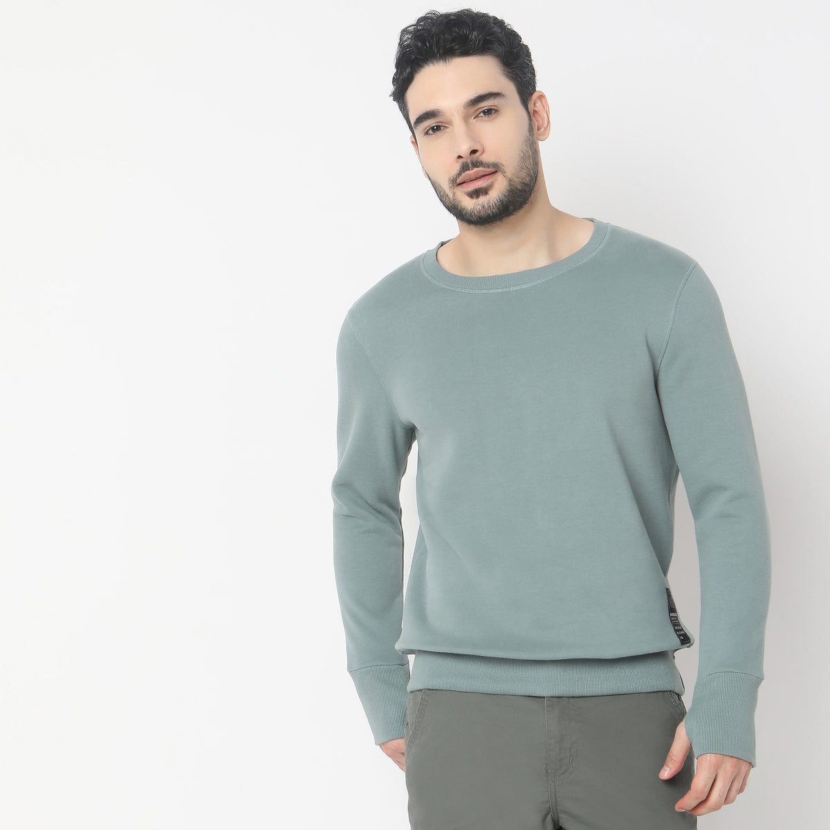 Regular Fit Solid Sweat Tees