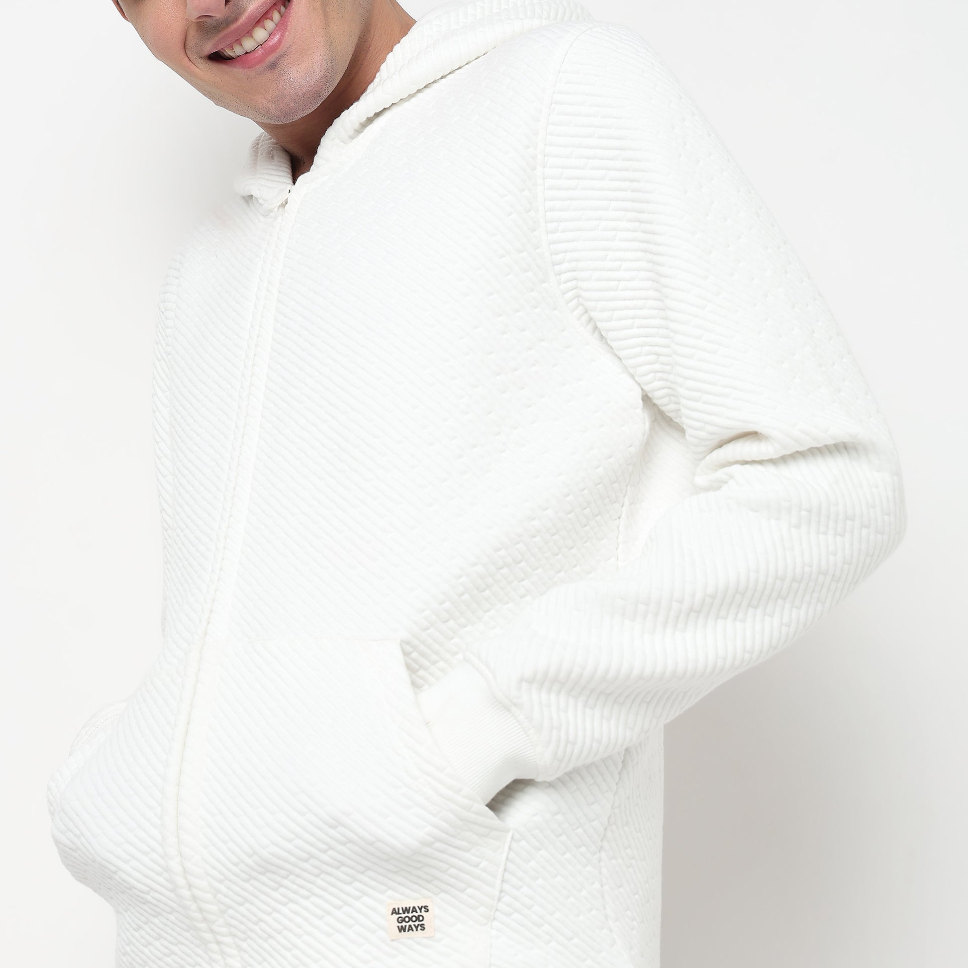 Buy Men Regular Fit Quilted Full Sleeve Sweatshirt  - Style Union
