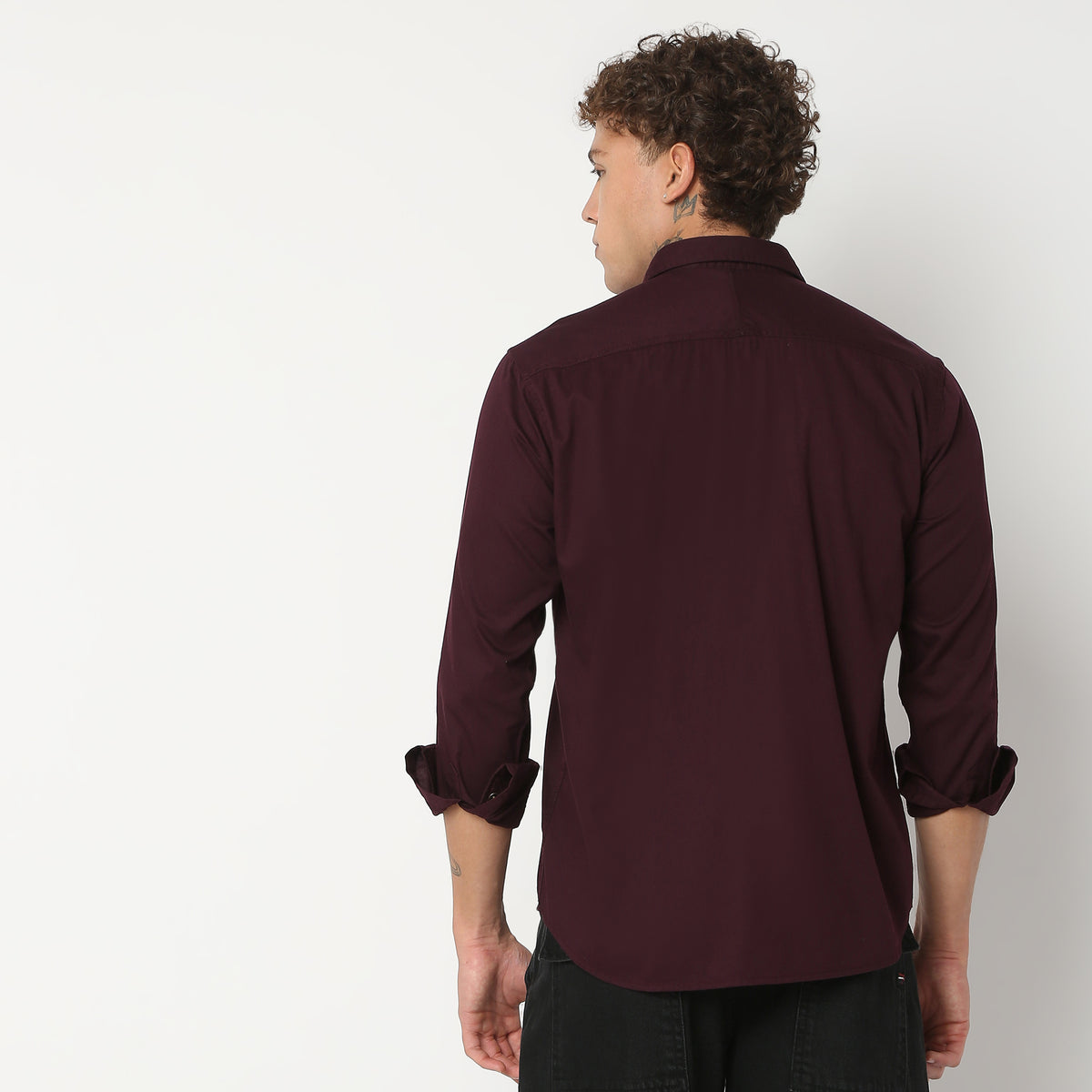 Regular Fit Solid Shirt