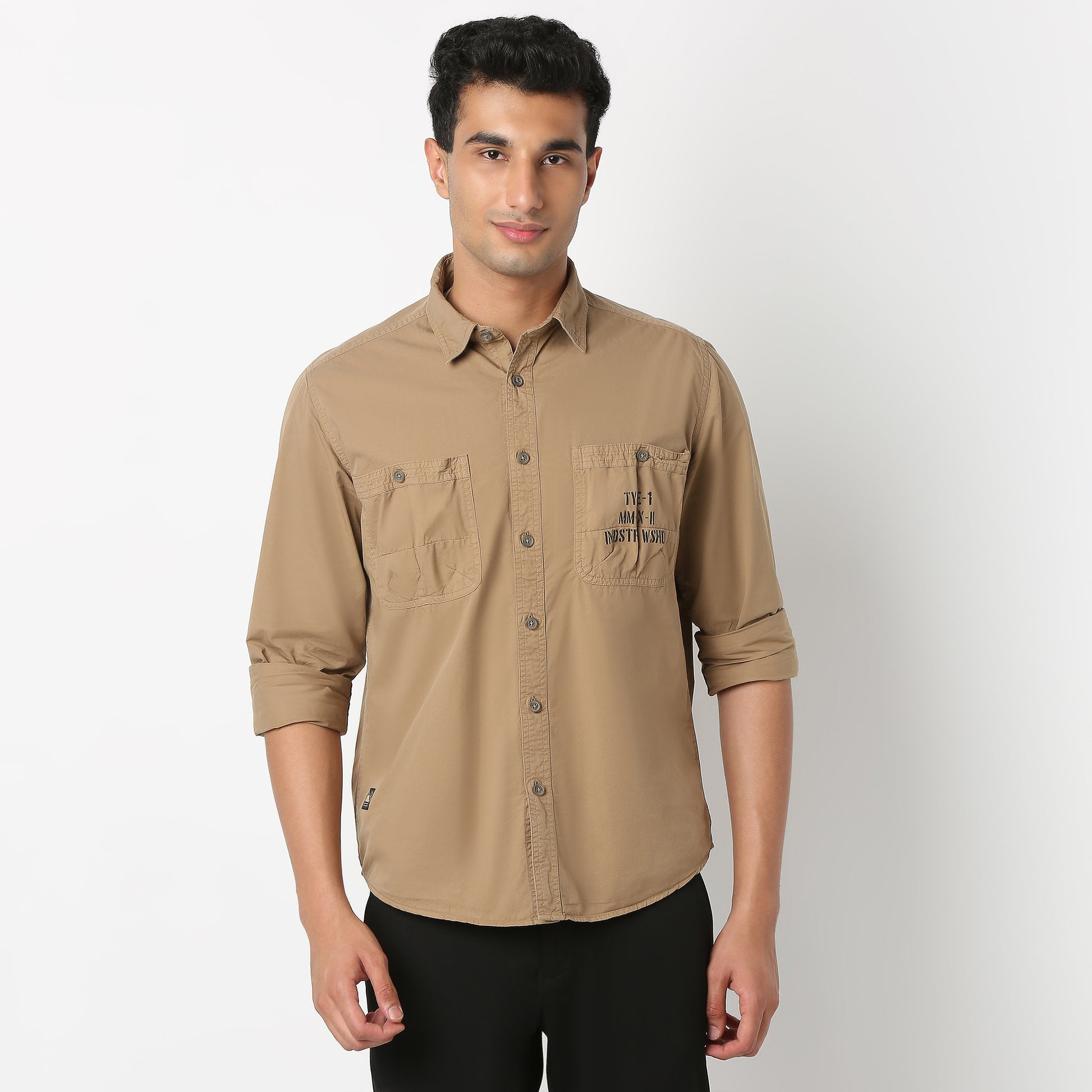 Full Sleeve Combat Solid Shirt