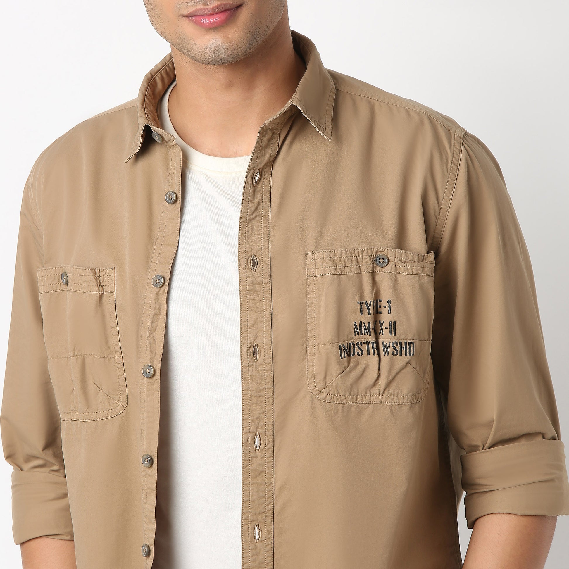 Full Sleeve Combat Solid Shirt