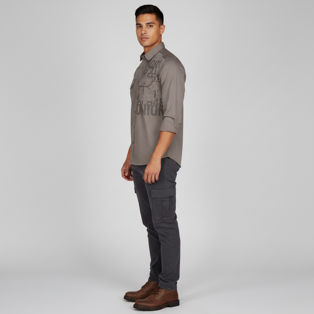 Cotton Printed Expedition Shirt