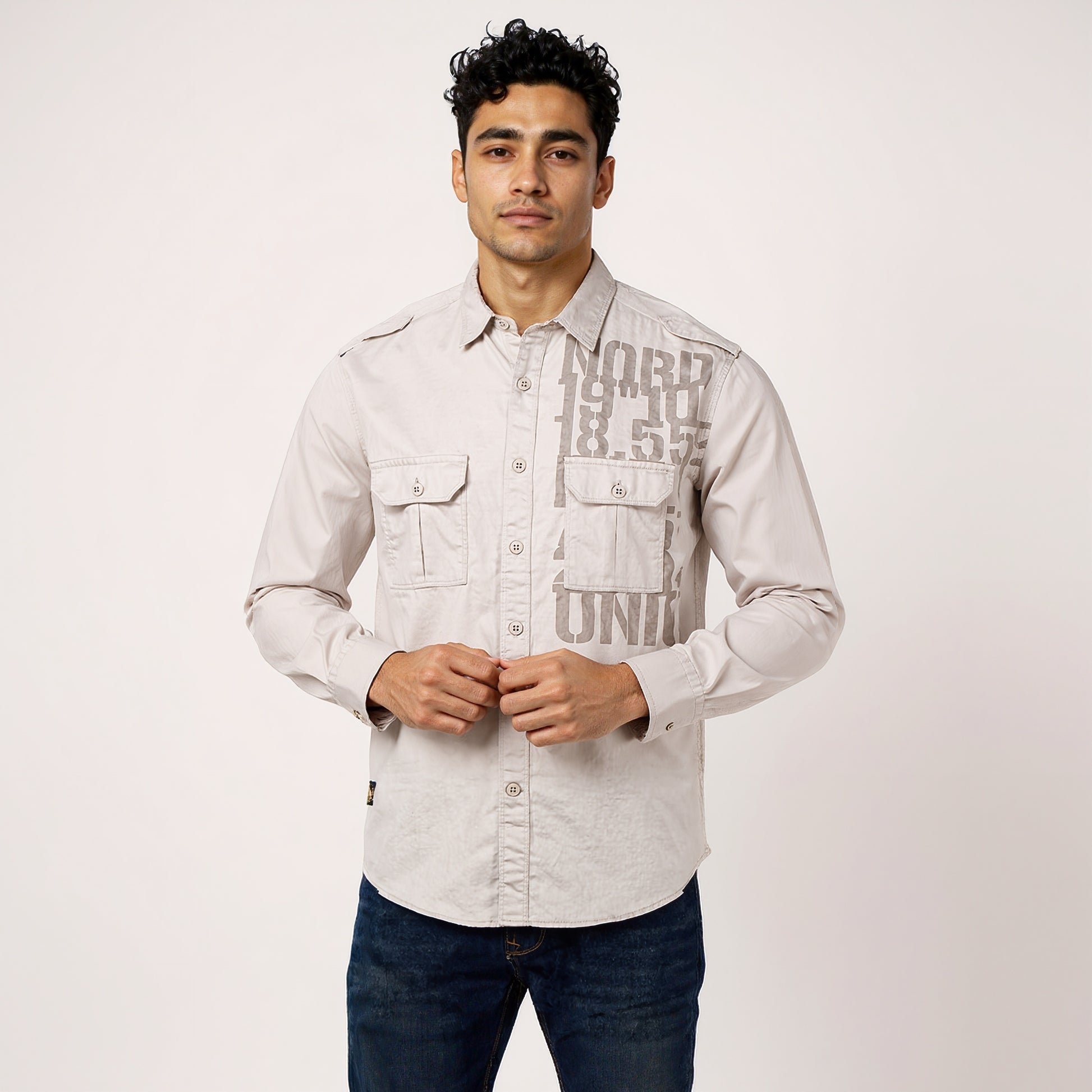 Cotton Printed Expedition Shirt