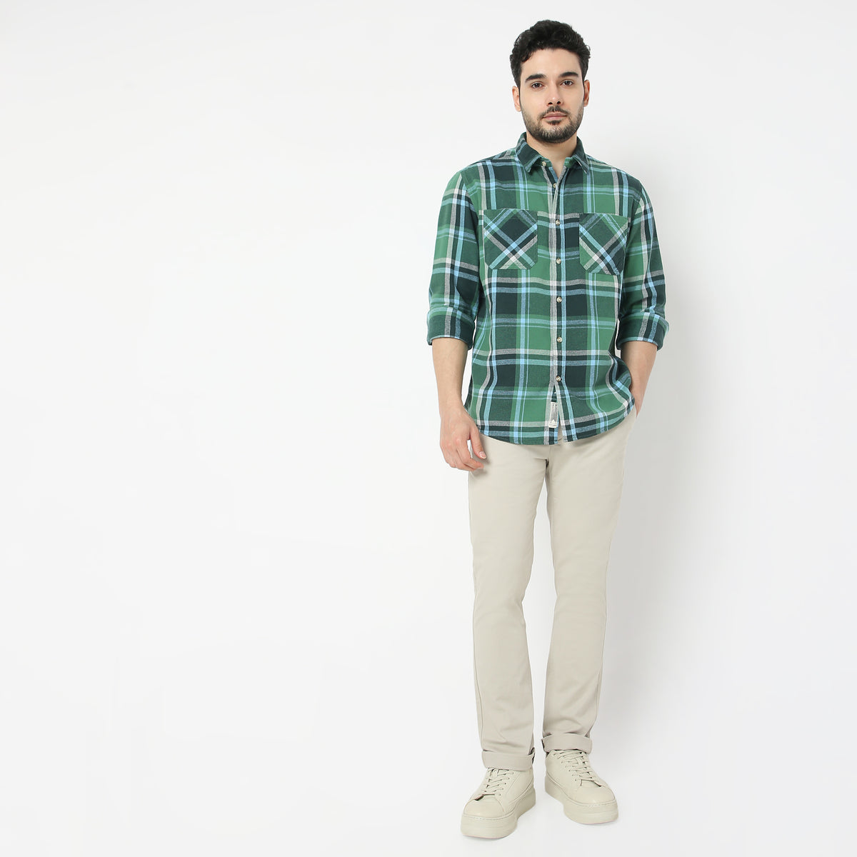 Regular Fit Checkered Lumber Jack Shirt