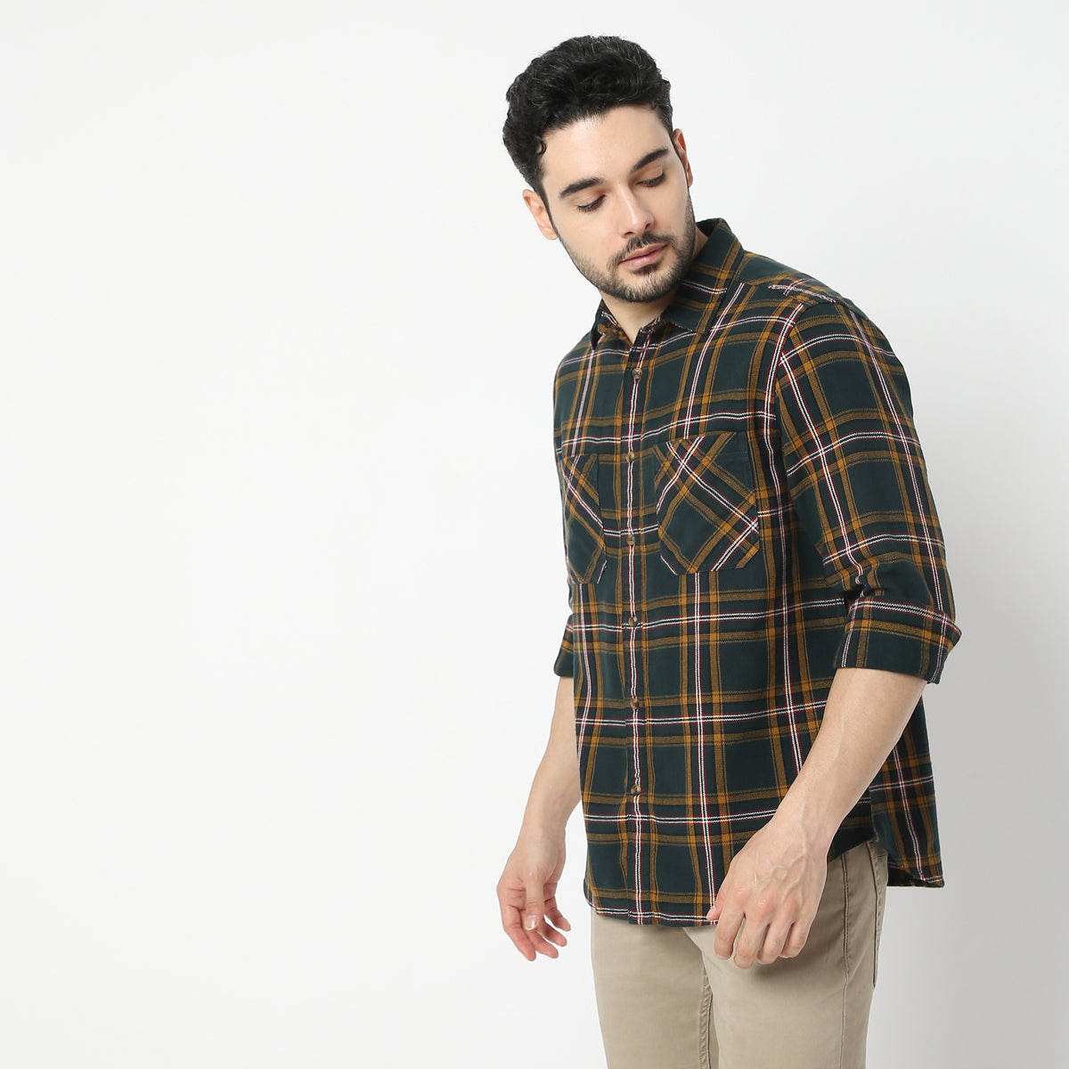 Regular Fit Checkered Lumber Jack Shirt