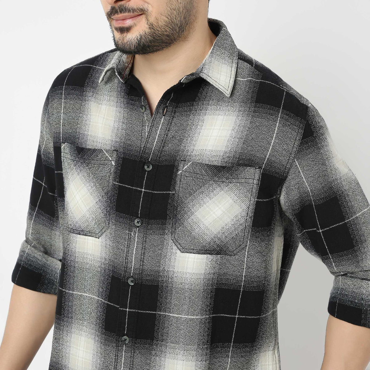 Regular Fit Checkered Lumber Jack Shirt