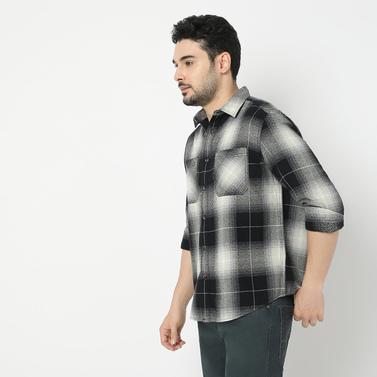 Regular Fit Checkered Lumber Jack Shirt