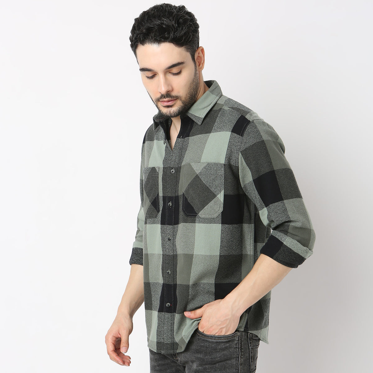 Regular Fit Checkered Lumber Jack Shirts