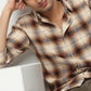 Regular Fit Checkered Shirt Collar Regular Length Shirt